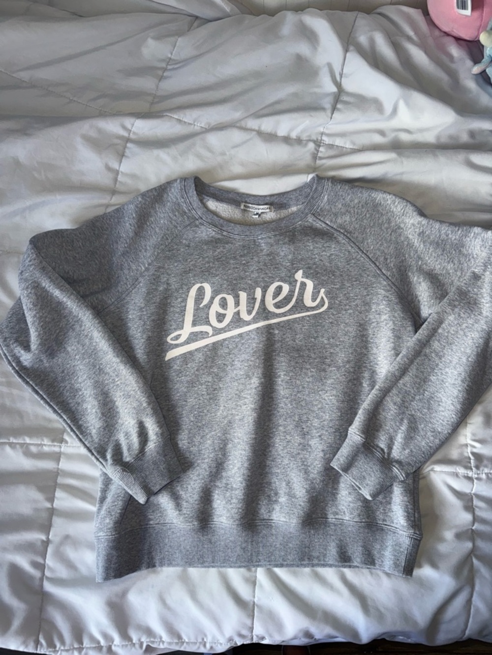 Gray 'Lover' Graphic Sweatshirt - Casual Women Sweater